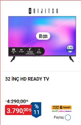 BİM'den kaçırılmayacak çok uygun fiyatlara Televizyon kampanyası! 3 bin 790 TL'ye televizyon 9